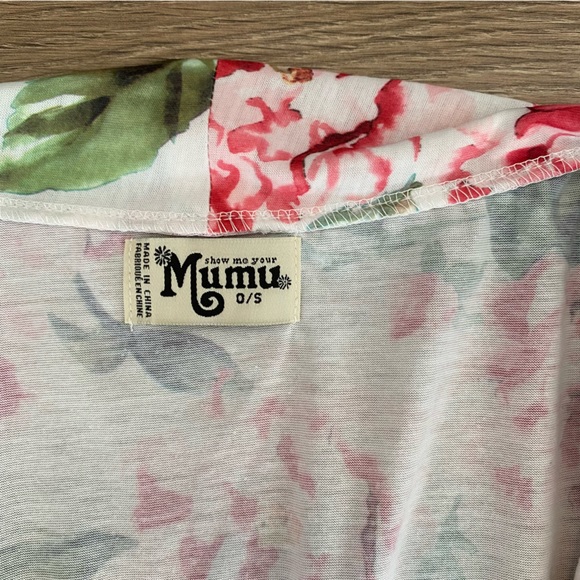 Show Me Your Mumu Pink Floral Short Sleeve Robe - Picture 6 of 7